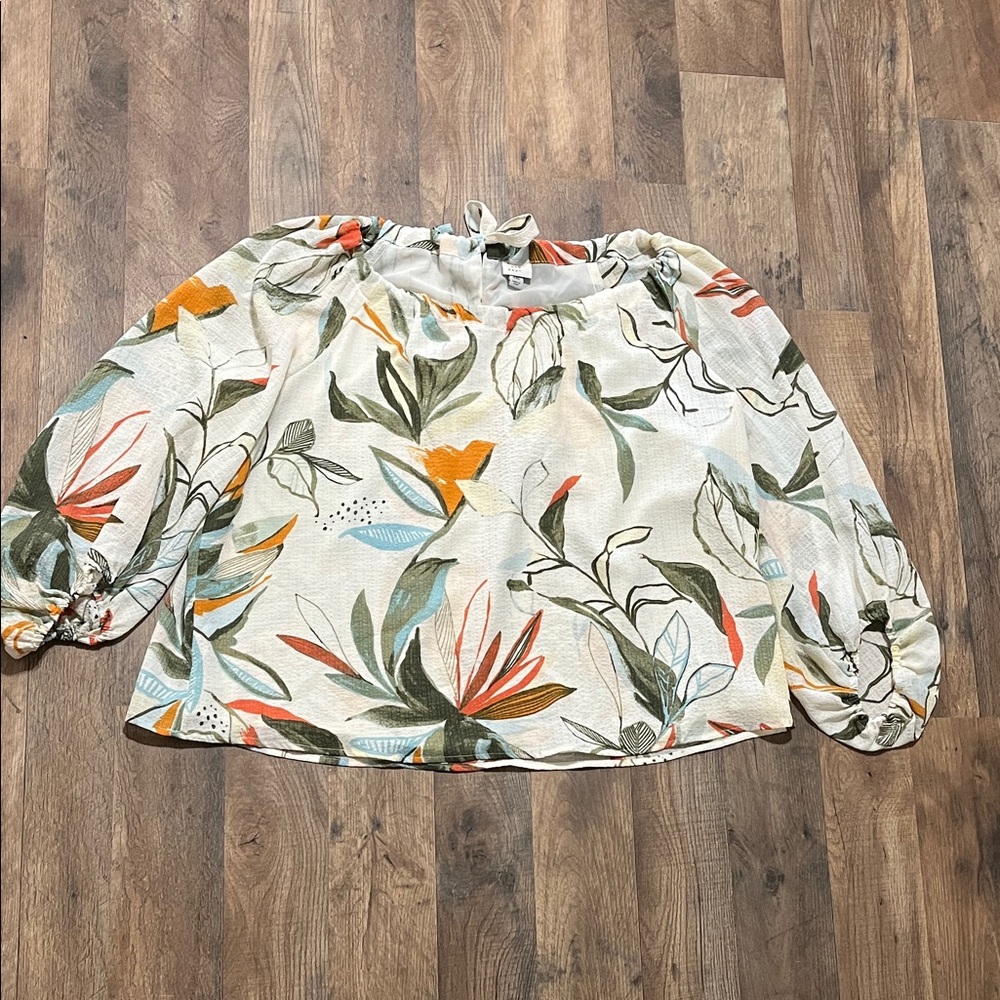 a new day Multicolor Floral Blouse 🍁🍂🍃